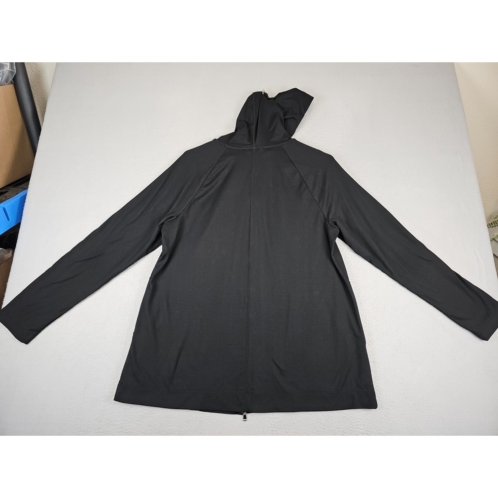 J Jill Fit Out & About Zip Front Hoodie Medium Petite Black Performance Pockets - Picture 5 of 7
